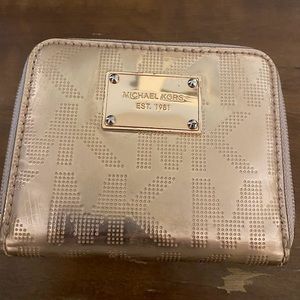 Michael Kors Rose Gold Metallic Wallet